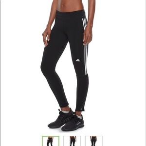 ADIDAS Response 3-stripe zipper ankle leggings